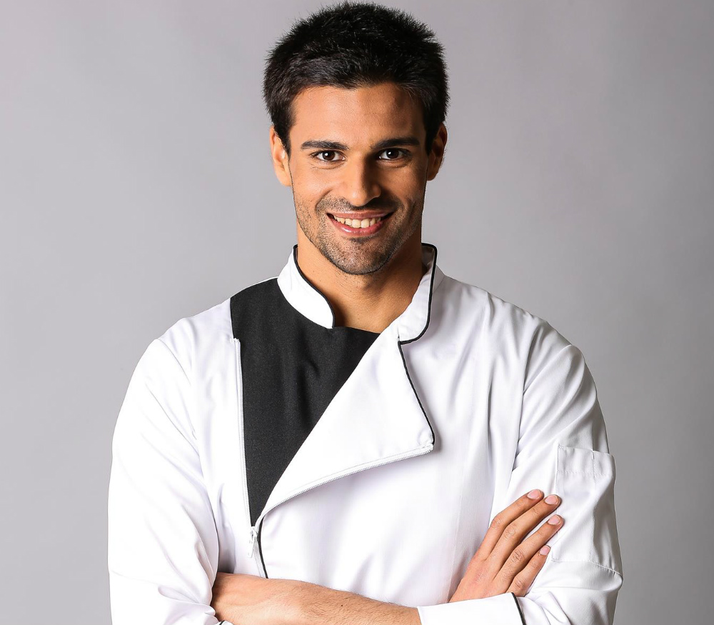 Unisex Koch servieren Kurzarm Kochjacke Uniform Slim Küche Arbeitskleidung 